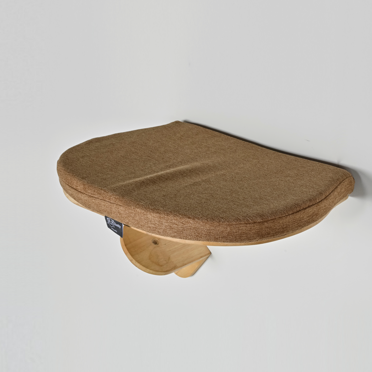 Wall-mounted Cat Climbing Wall - Luxury Cat Bed (Cappuccino)