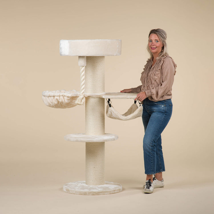 Cat Tree Maine Coon Sleeper Crown Plus (Cream)