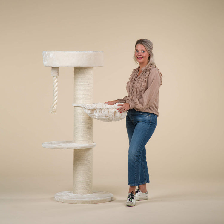 Cat Tree Maine Coon Sleeper de Luxe (Cream)