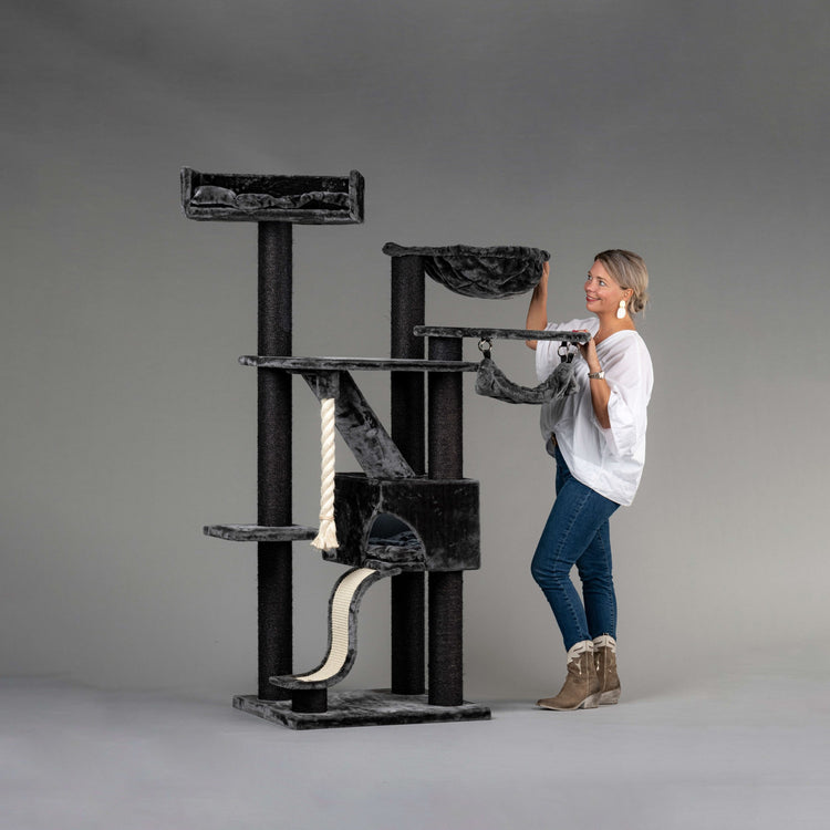 Cat Tree Kilimandjaro de Luxe Blackline Crown (Dark Grey)