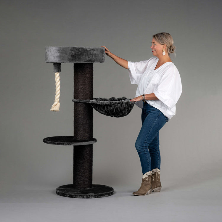 Cat Tree Maine Coon Sleeper Blackline de Luxe (Dark Grey)