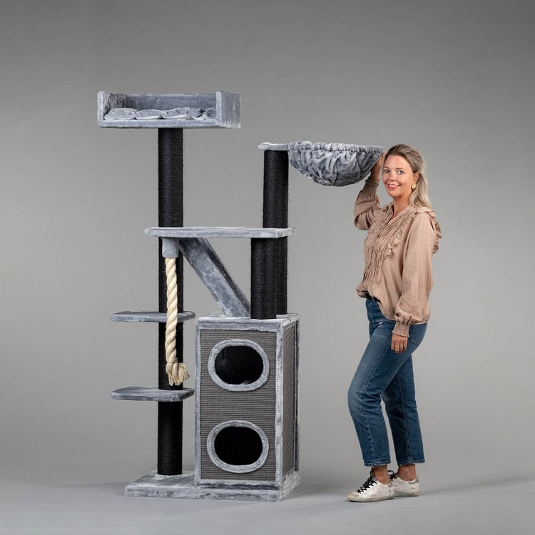 Cat Tree Cat Penthouse Blackline (Light Grey)