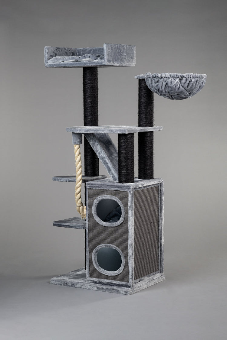 Cat Tree Cat Penthouse Blackline (Light Grey)