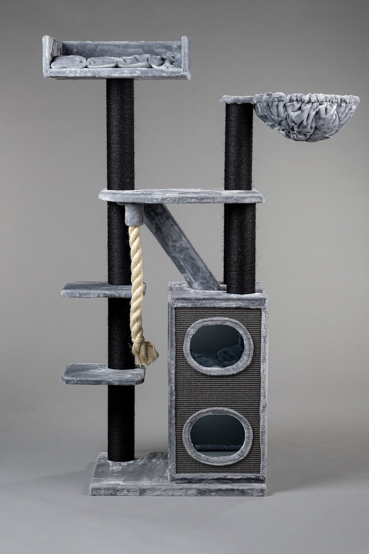 Cat Tree Cat Penthouse Blackline (Light Grey)