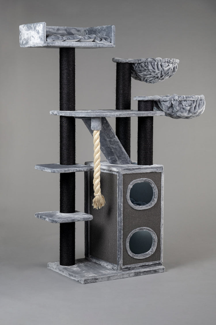 Cat Tree Cat Penthouse Blackline Plus (Light Grey)