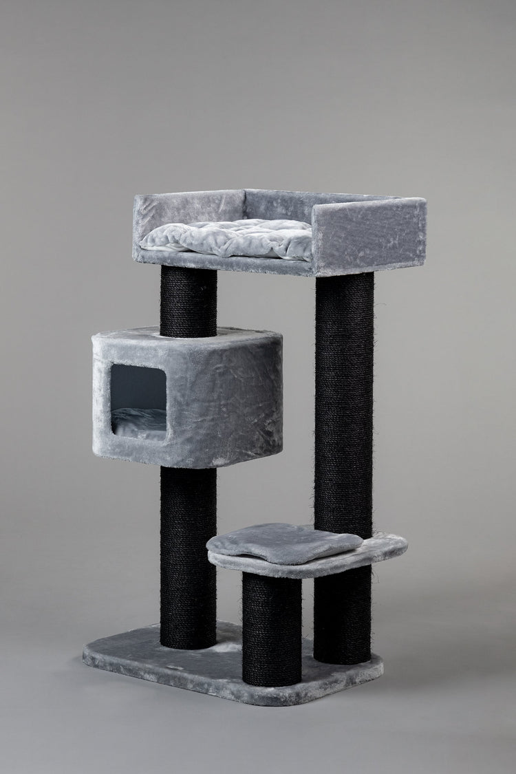 Cat Tree Devon Rex Blackline (Light Grey)