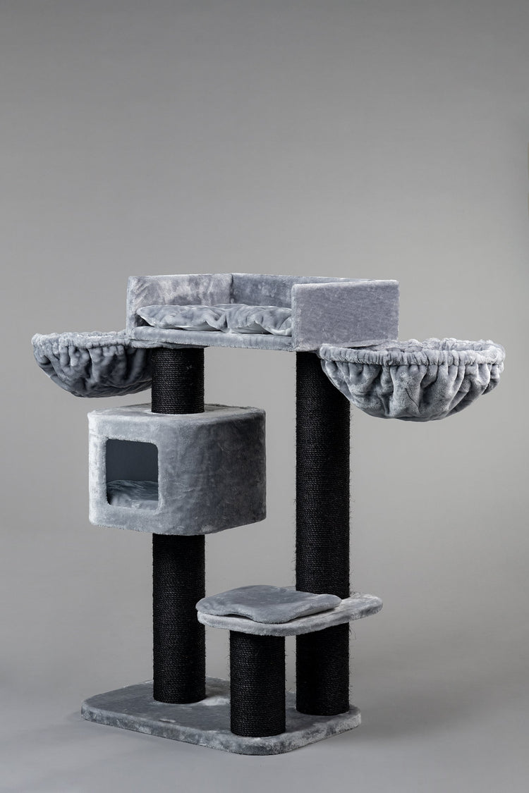 Cat Tree Devon Rex Blackline Plus (Light Grey)