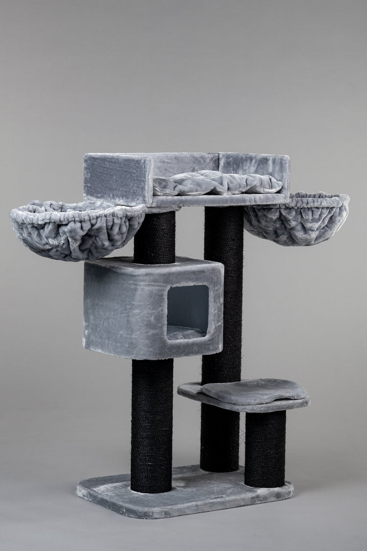 Cat Tree Devon Rex Blackline Plus (Light Grey)