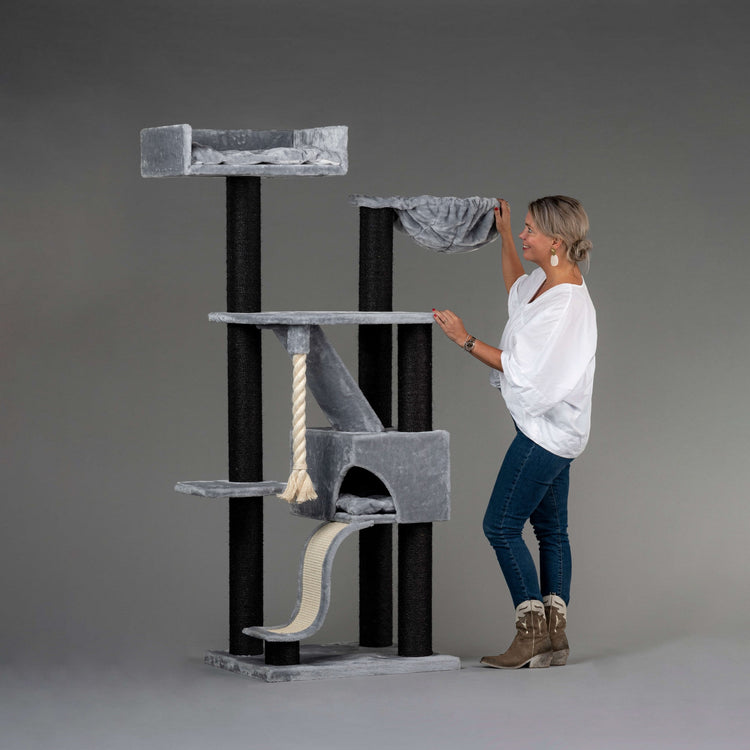 Cat Tree Kilimandjaro de Luxe Blackline (Light Grey)