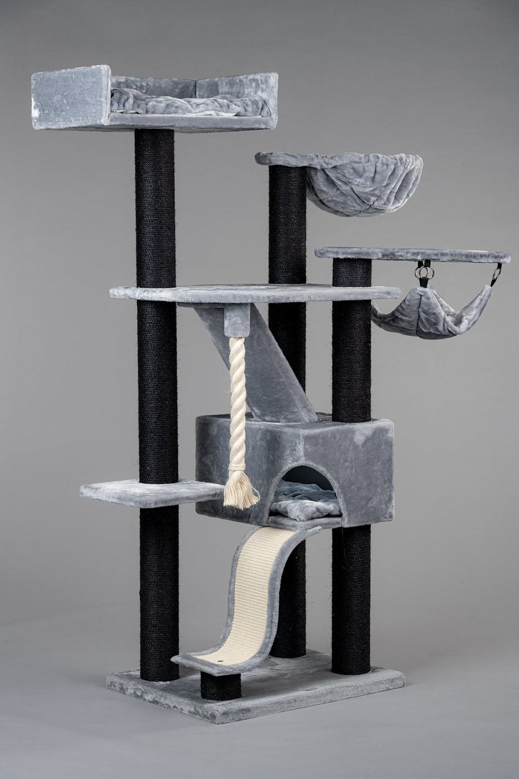 Cat Tree Kilimandjaro de Luxe Blackline Crown (Light Grey)