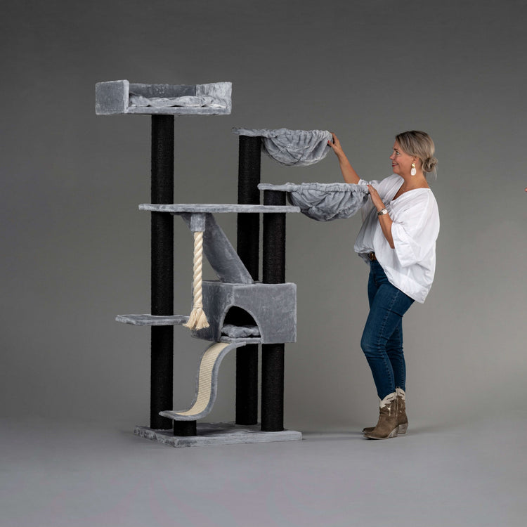 Cat Tree Kilimandjaro de Luxe Blackline Plus (Light Grey)