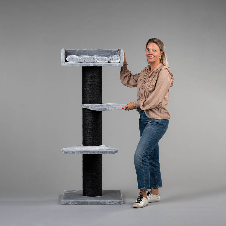 Cat Tree Royalty Blackline (Light Grey)