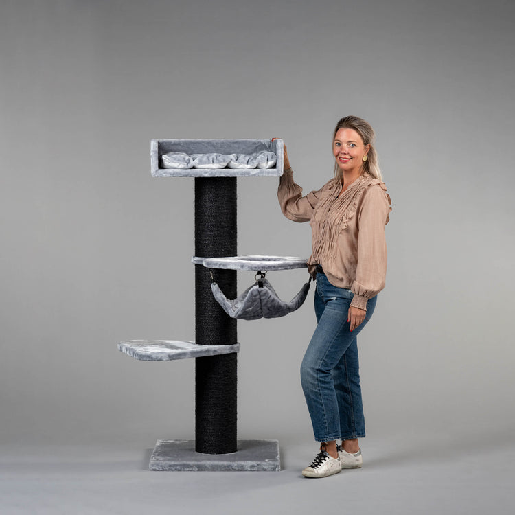 Cat Tree Royalty Blackline Crown (Light Grey)