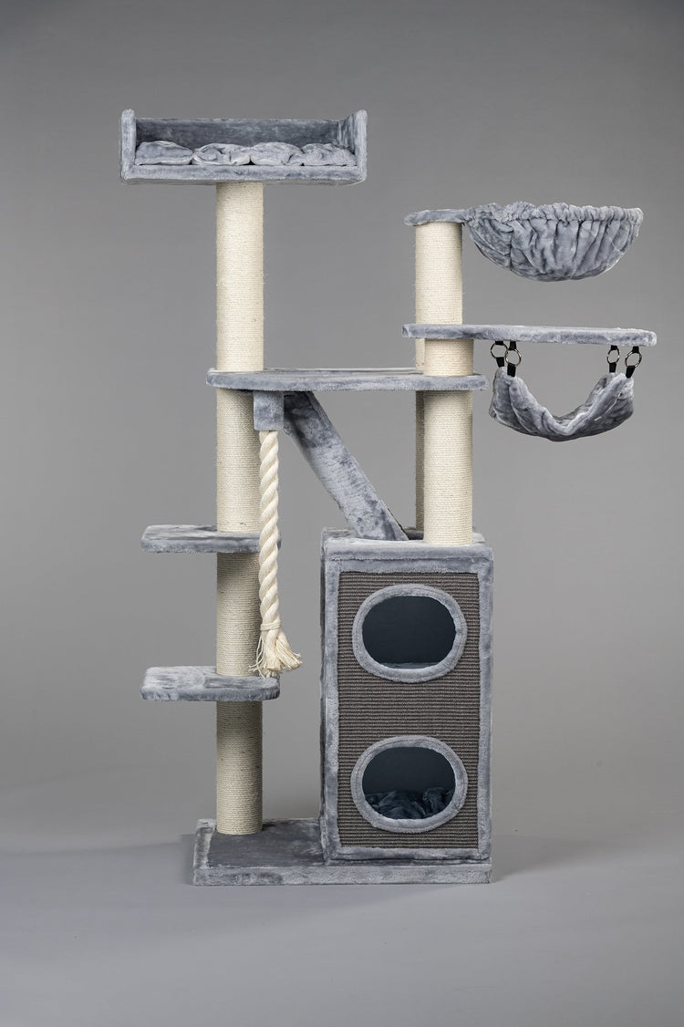 Cat Tree Cat Penthouse Crown (Light Grey)