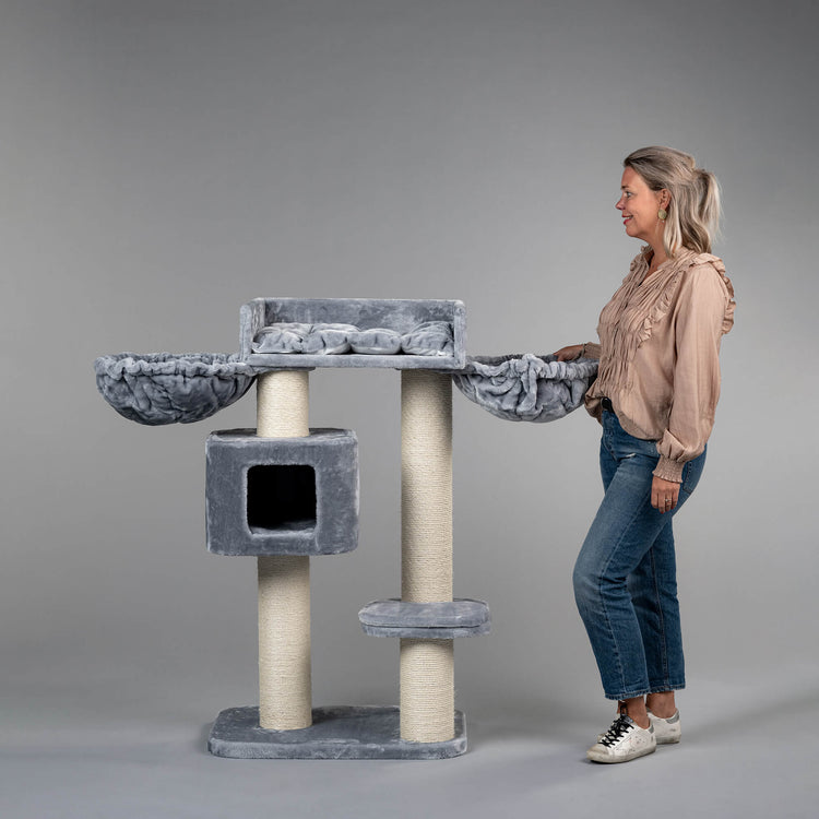 Cat Tree Devon Rex Plus (Light Grey)