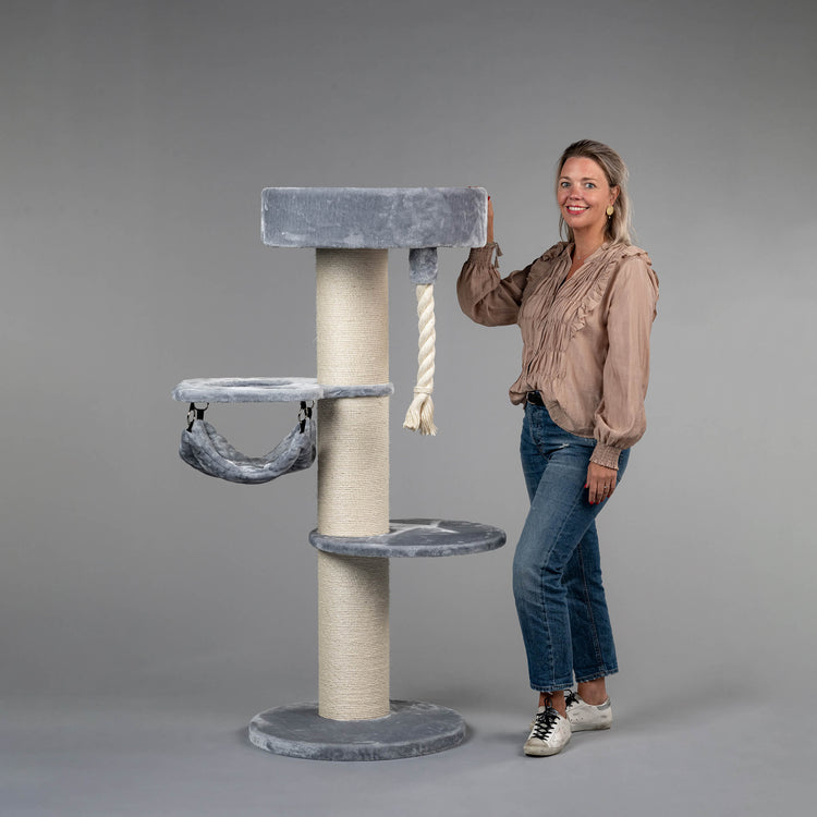 Cat Tree Maine Coon Sleeper Crown (Light Grey)