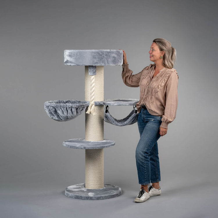 Cat Tree Maine Coon Sleeper Crown Plus (Light Grey)