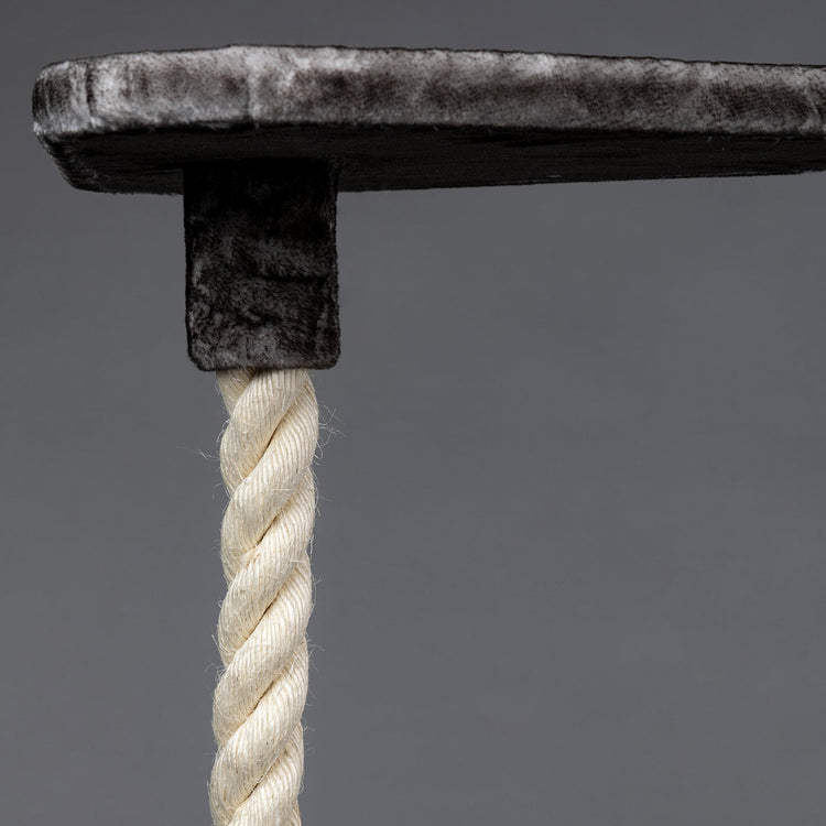 Large, Taupe Lying Area Step With Play Rope Triangular (for 12, 15 or 20 cm poles)