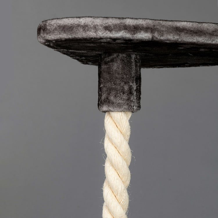 Large, Taupe Lying Area Step With Play Rope Triangular (for 12, 15 or 20 cm poles)