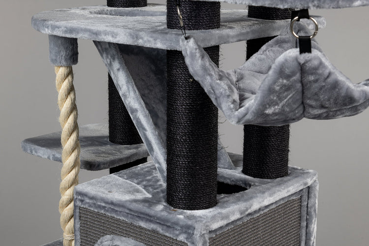 Cat Tree Cat Penthouse Blackline Crown (Light Grey)