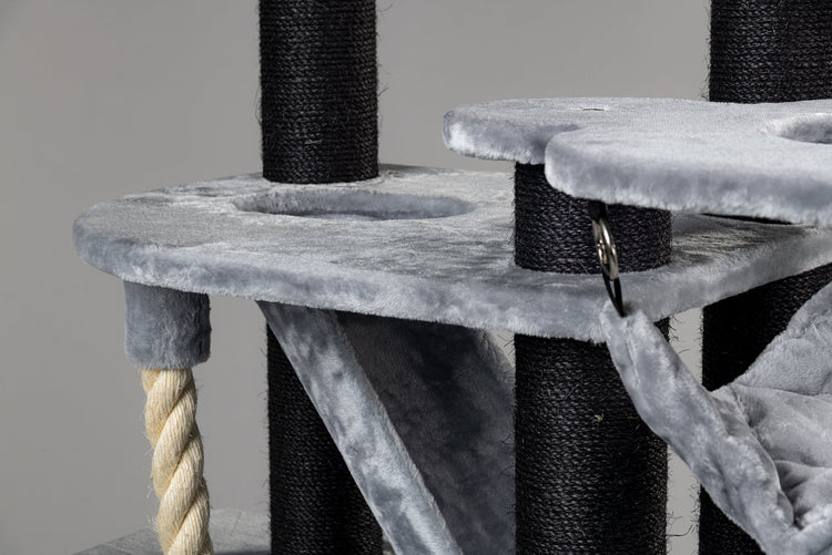Cat Tree Cat Penthouse Blackline Crown (Light Grey)