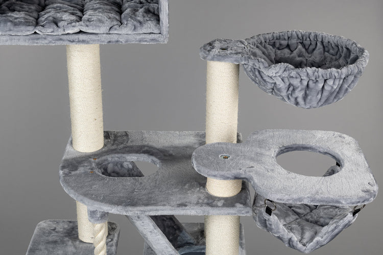 Cat Tree Cat Penthouse Crown (Light Grey)