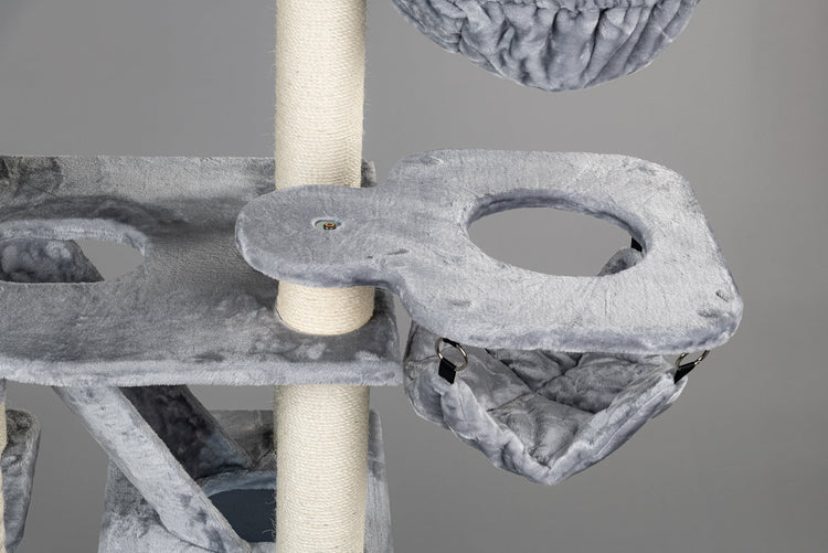 Cat Tree Cat Penthouse Crown (Light Grey)