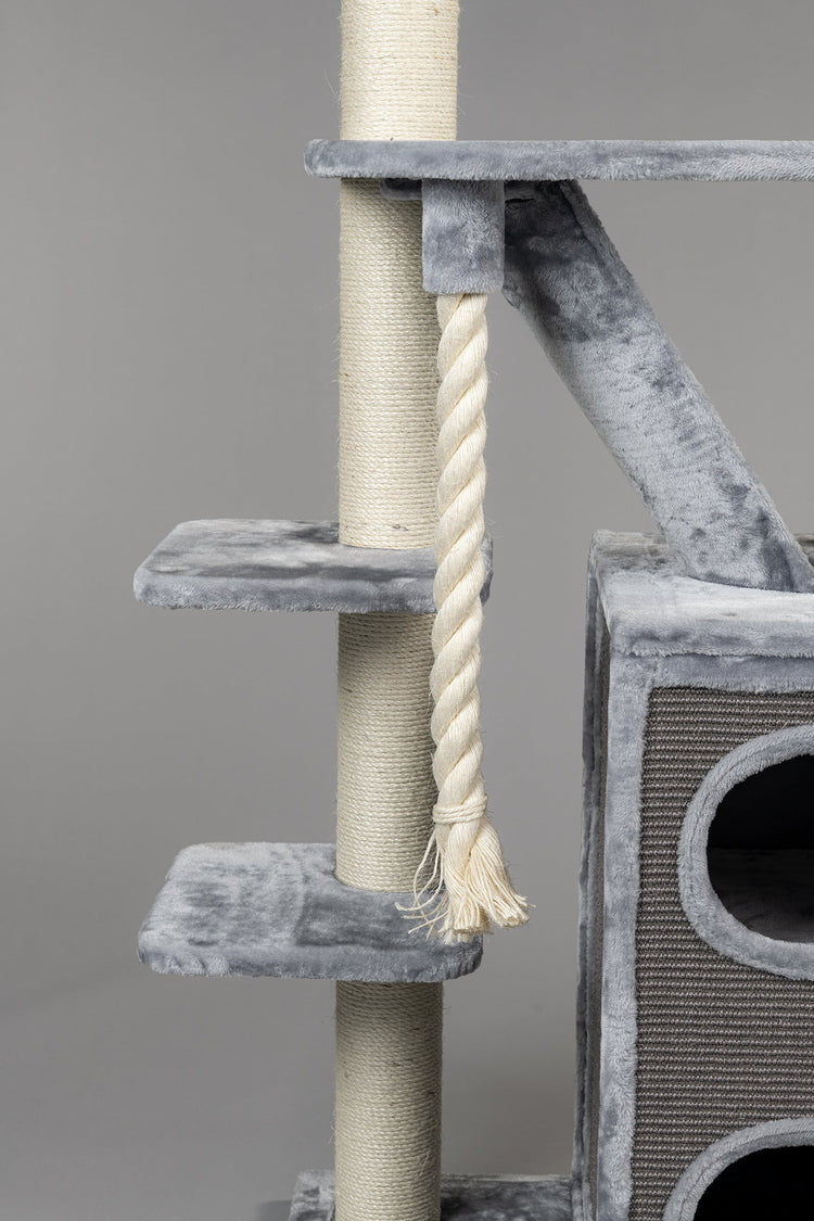 Cat Tree Cat Penthouse Crown (Light Grey)