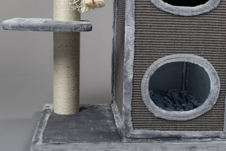 Cat Tree Cat Penthouse Crown (Light Grey)