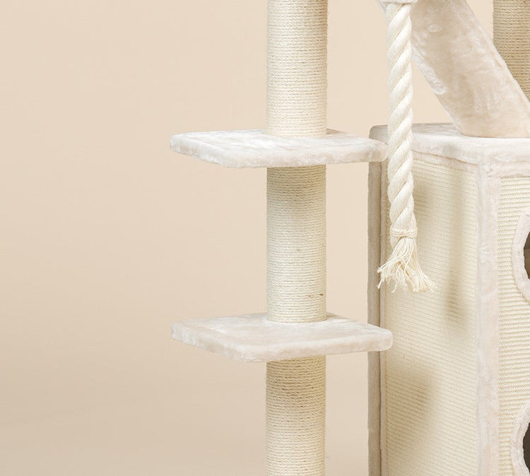 Middle Panel Cream, Kilimandjaro & Cat Penthouse 36 x 36 cm