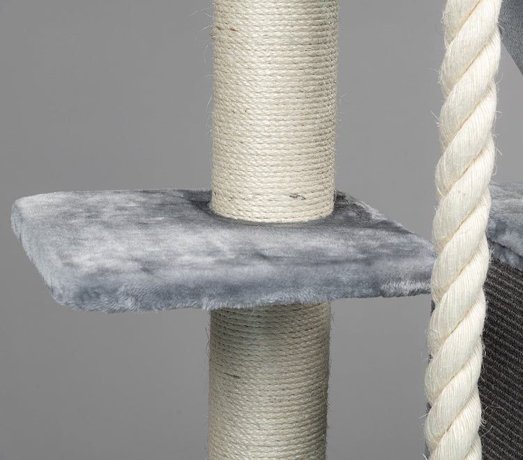 Middle Panel Light Grey, Kilimandjaro & Cat Penthouse 36 x 36 cm