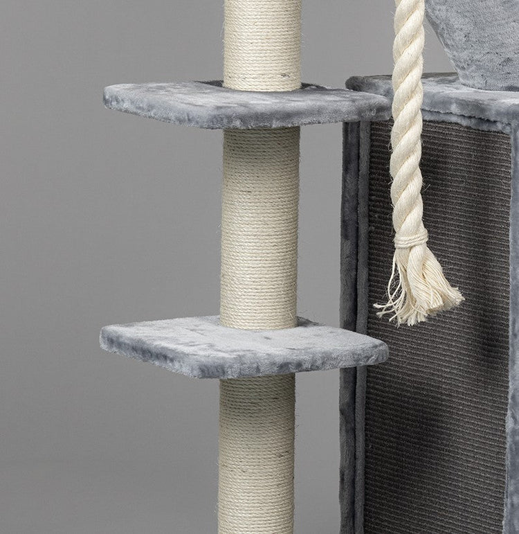 Middle Panel Light Grey, Kilimandjaro & Cat Penthouse 36 x 36 cm