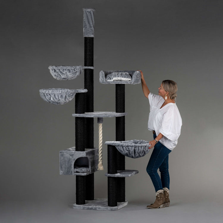 Cat Tree Catdream de Luxe Blackline (Light Grey)