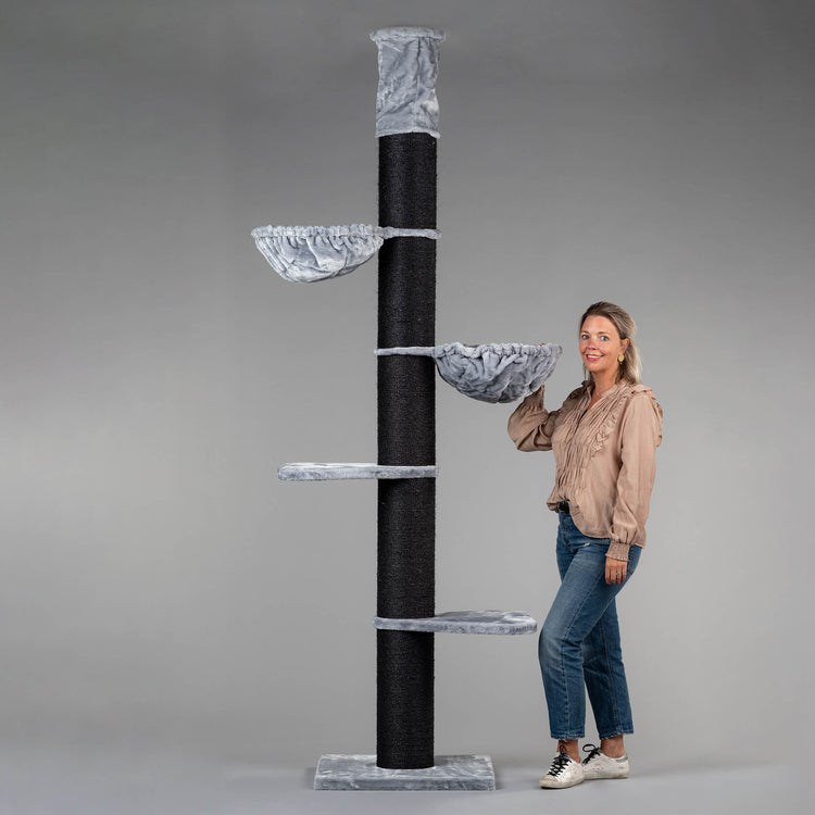 Cat Tree Maine Coon Tower Blackline (Light Grey)