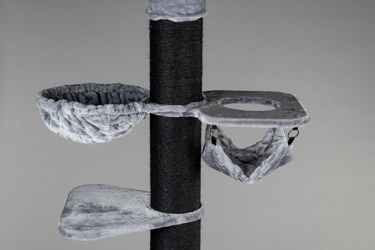 Cat Tree Maine Coon Tower Blackline Crown (Light Grey)