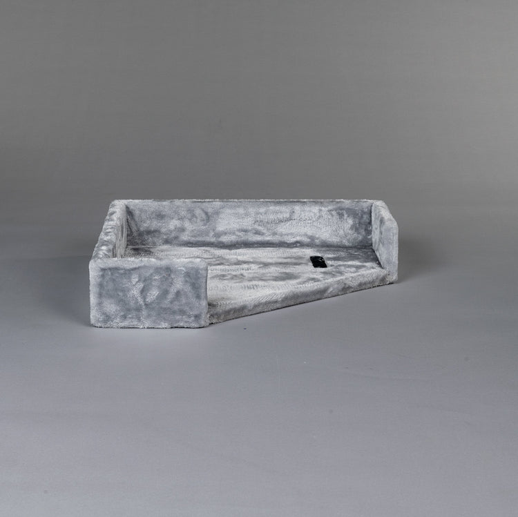 Light Grey Lounge Lying Area Corner Coon (incl. cushion)