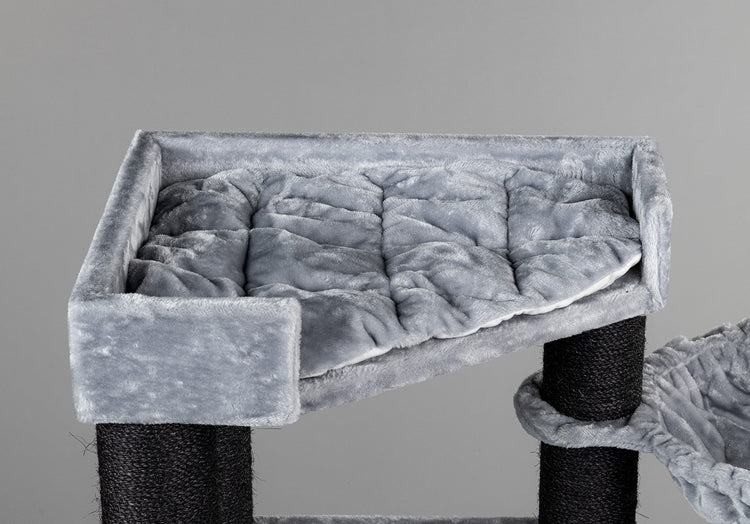 Light Grey Lounge Lying Area Corner Coon (incl. cushion)