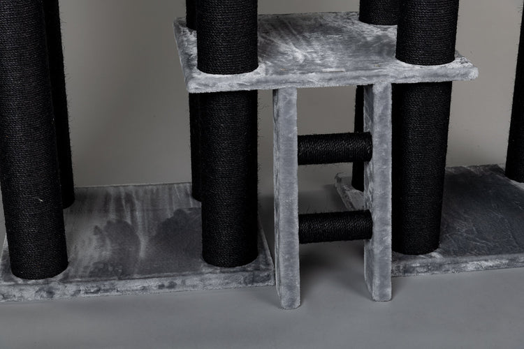 Step Royal Cat Palace Complete Set (Blackline Light Grey)