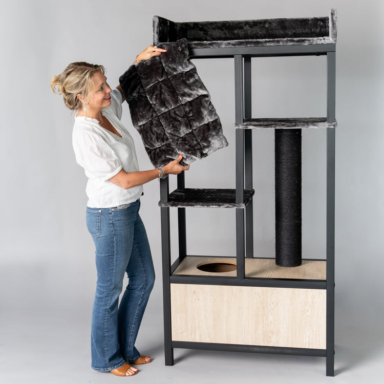 Design Cat Furniture Maine Coon Feline Elite 190 Blackline (Dark Grey)