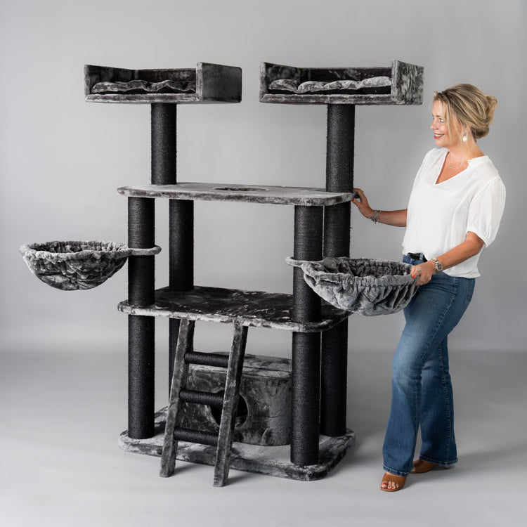 Cat Tree for Large Breeds - Panther XXL Blackline (Dark Grey)