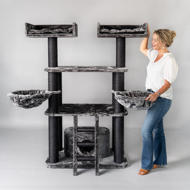 Cat Tree for Large Breeds - Panther XXL Blackline (Dark Grey)