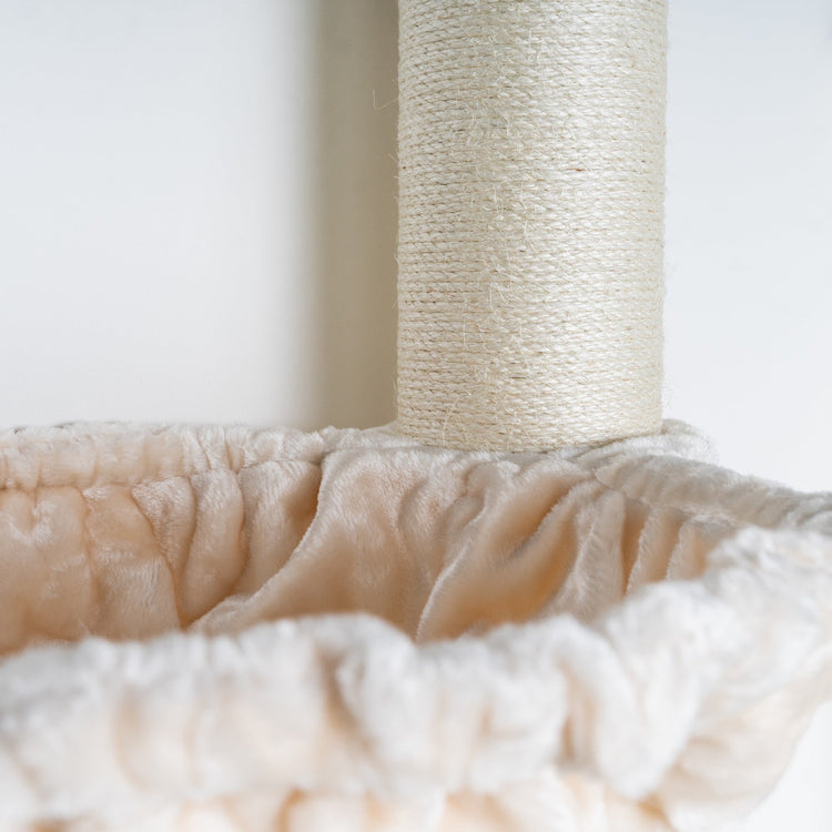 Cat Climbing Wall - Wall Sisalpole XXL with 45Ø Hammock de Luxe (Beige)