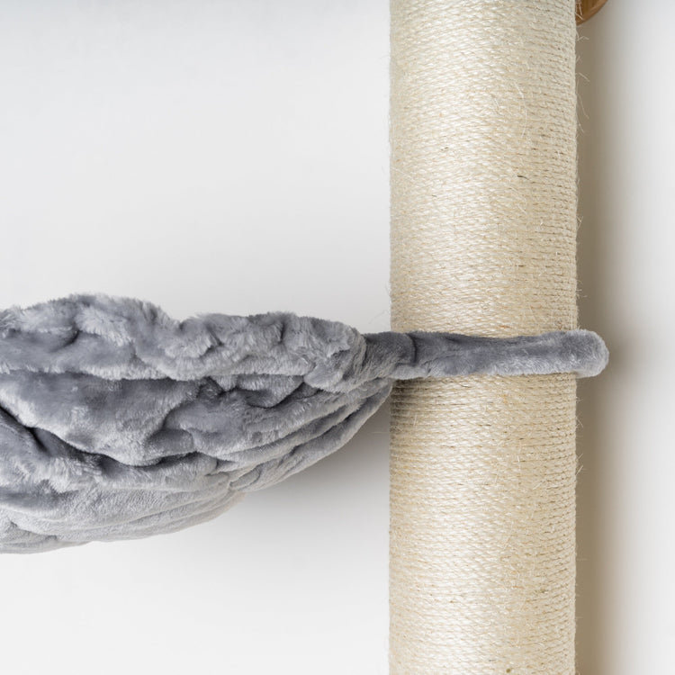 Cat Climbing Wall - Wall Sisalpole XXL with 45Ø Hammock de Luxe (Light Grey)
