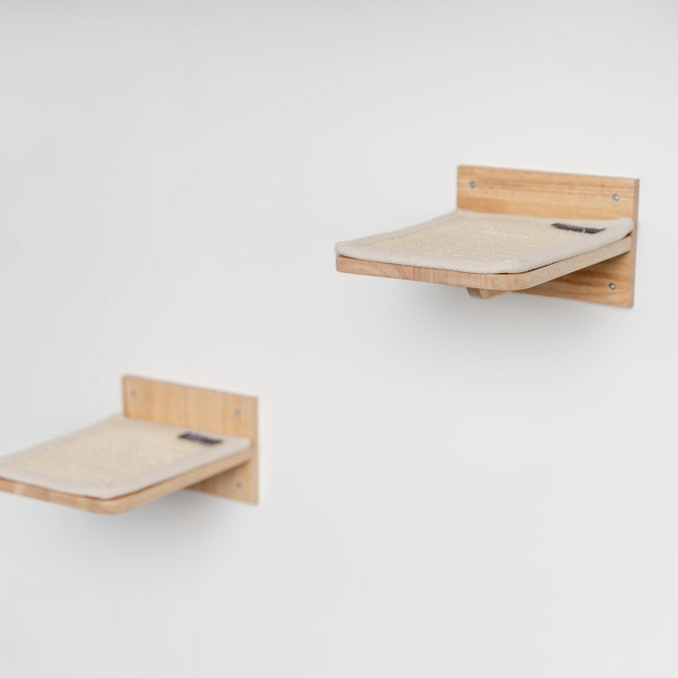 Cat Climbing Wall - Wall Steps - Set 3 (Beige)