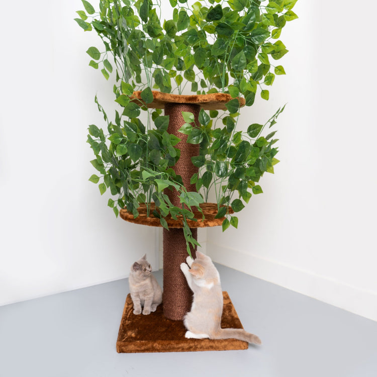 Design Cat Tree Natural Leaves (Brown)