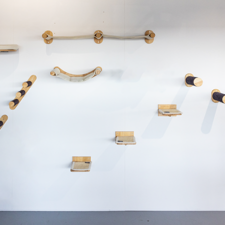 Everest Blackline Cream | Cat wall climbing and wall system set from RHR Pets