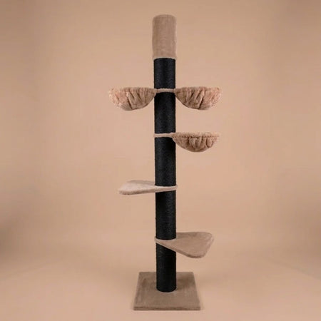 Cat Tree Maine Coon Tower Blackline Plus (Cappuccino Teddy) 225-245 cm