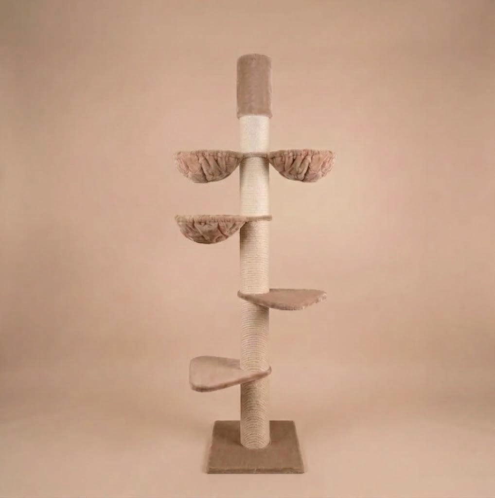 Cat Tree Maine Coon Tower Plus (Cappuccino Teddy) 245-265 cm