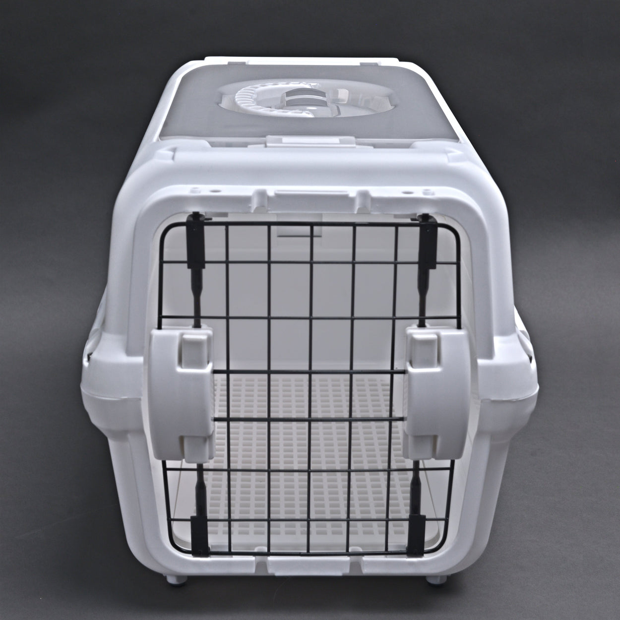RHR Pets Travel Carrier with Steel Door for Cats & Dogs (White) 50 x 50 x 35 cm