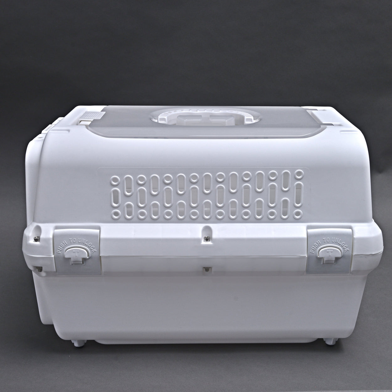 RHR Pets Travel Carrier with Steel Door for Cats & Dogs (White) 50 x 50 x 35 cm